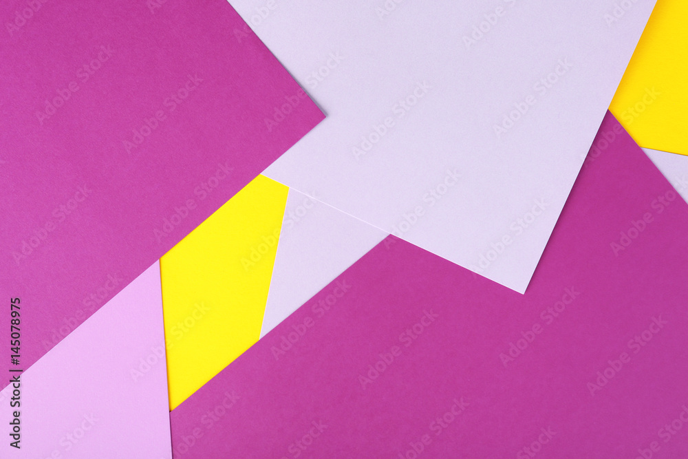 Composition with lilac and yellow paper sheets Composition with lilac and yellow paper sheets