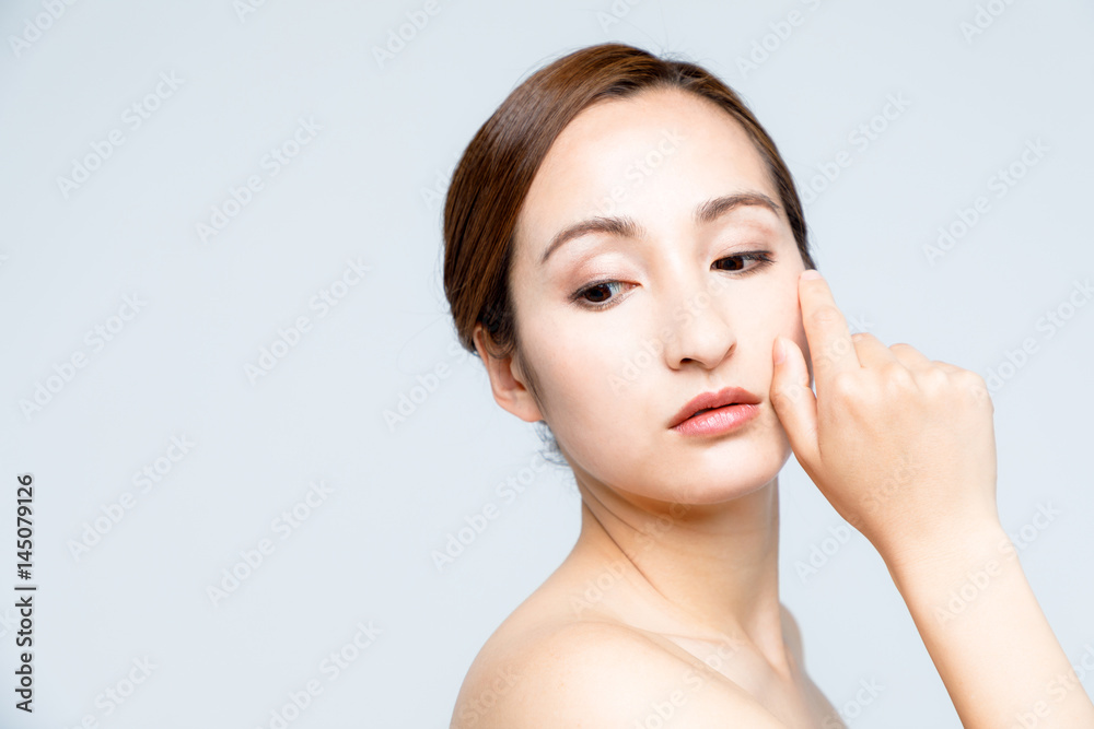 beautiful woman portrait. beauty and skincare concept. beautiful woman portrait. beauty and skincare concept.
