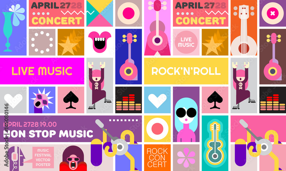 Rock Concert poster template design