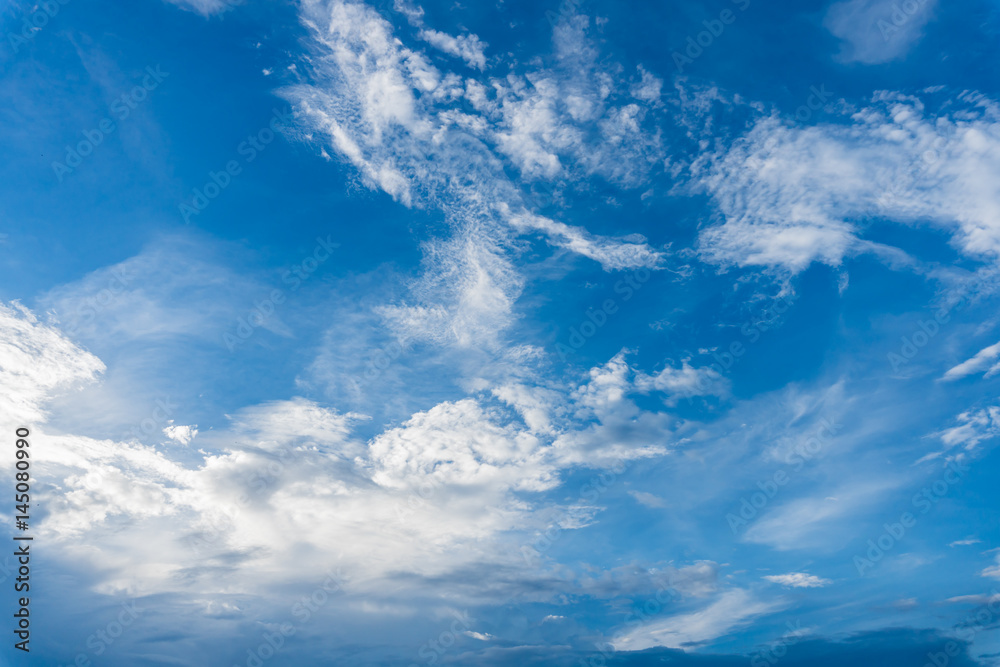 Clouds delicate flow and blue sky Clouds delicate flow and blue sky