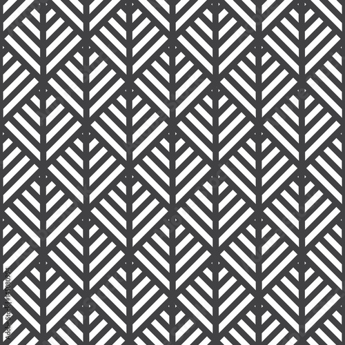 Abstract black and white pattern from squares and stripes