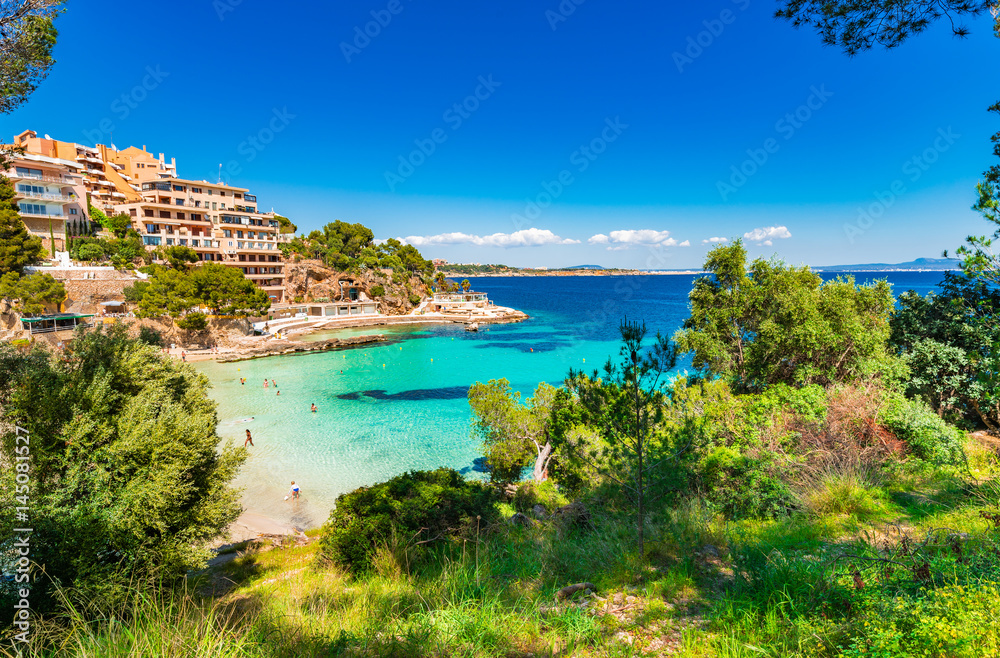 Mittelmeer Bucht Küste Spanien Mallorca Strand Platja d'Illetes Balearen