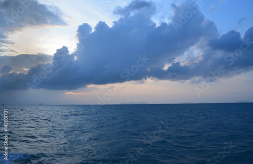 Sunset and ocean landscape