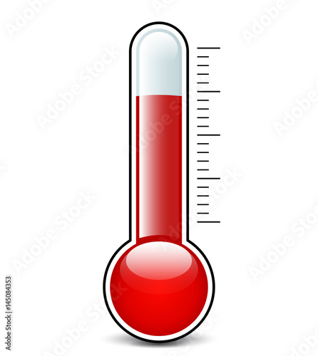 thermometer icon on white background