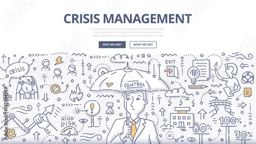 Crisis Management Doodle Concept