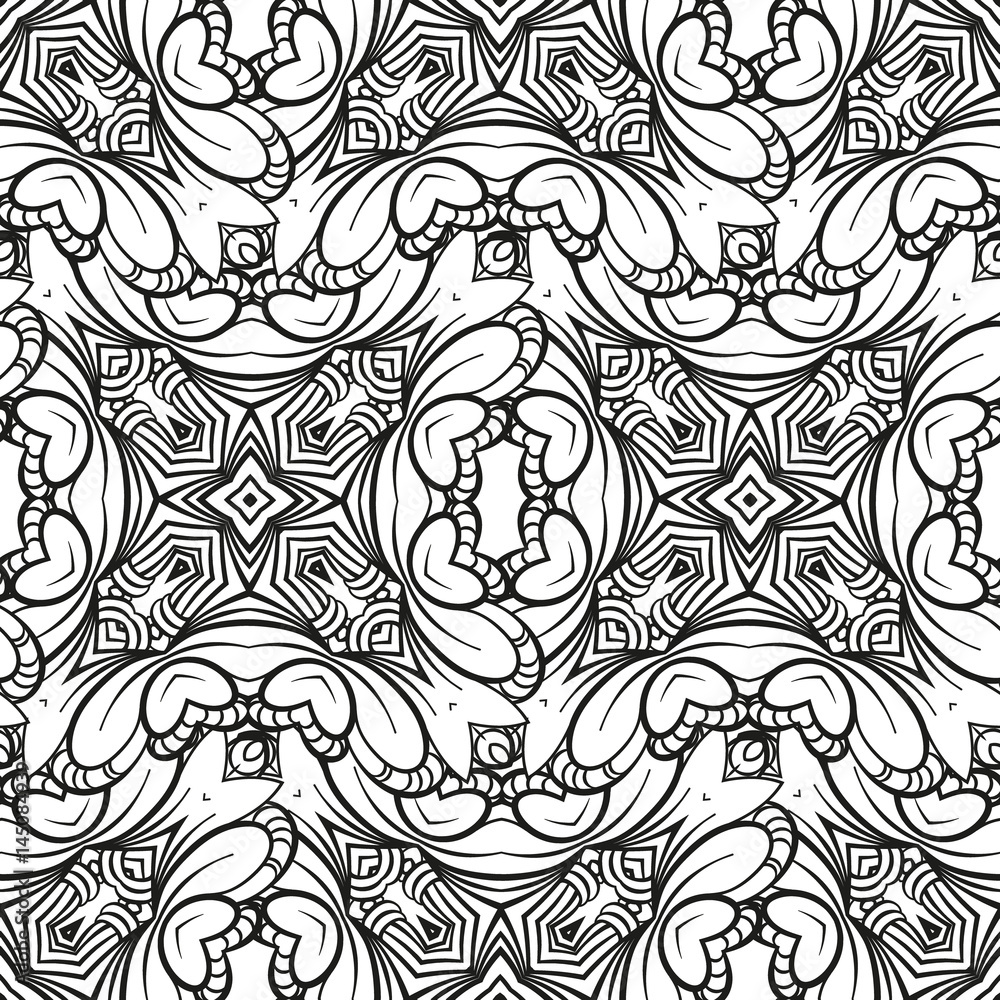 Fototapeta premium Fantasy decorative seamless pattern