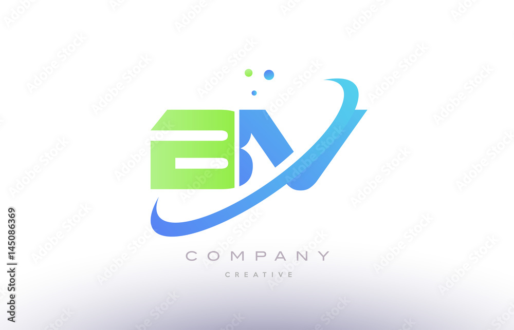 bv b v alphabet green blue swoosh letter logo icon design bv b v alphabet green blue swoosh letter logo icon design