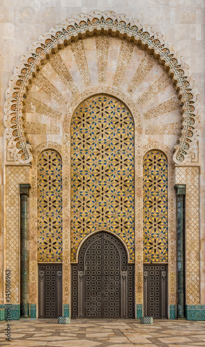 Gate to Mosque of Hasan II. in Casablanca ,Morocco