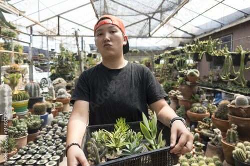 shopping cactus in the shop