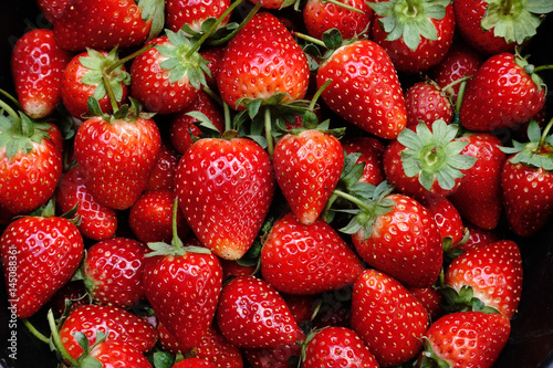 strawberry in bucket for background