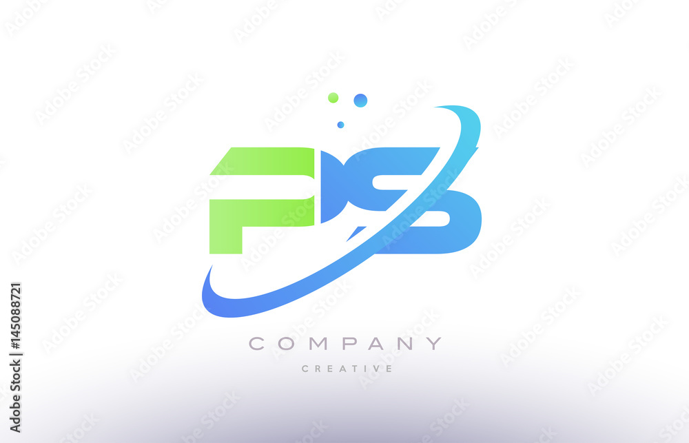 ps p s alphabet green blue swoosh letter logo icon design ps p s alphabet green blue swoosh letter logo icon design