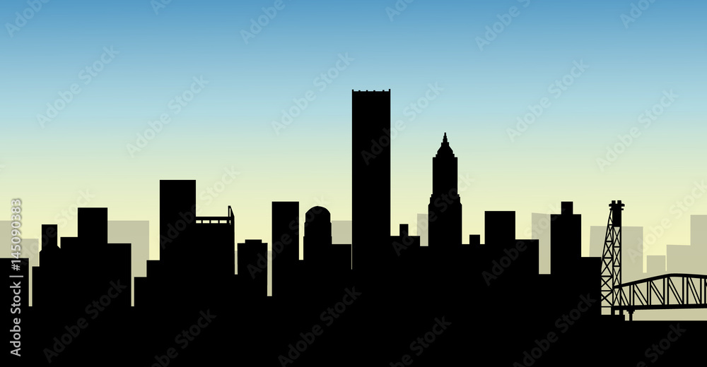 Naklejka premium Portland Skyline