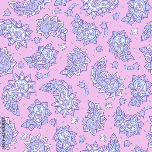 paisley seamless pattern. asian style vector background