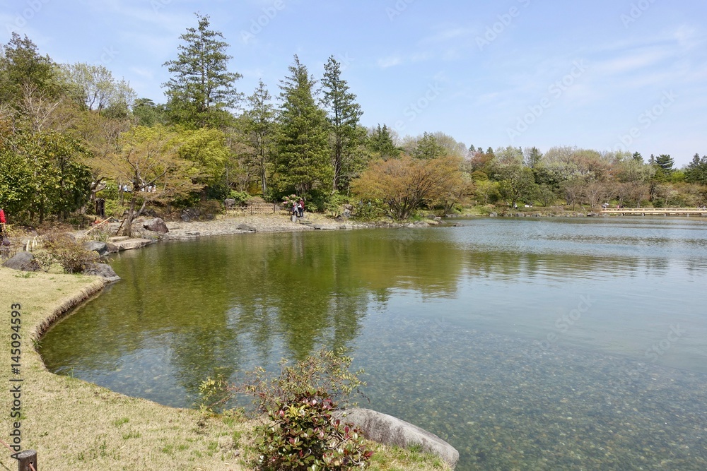 Obraz premium 昭和記念公園の日本庭園