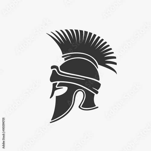 Ancient Military Helmet Vector Illustration