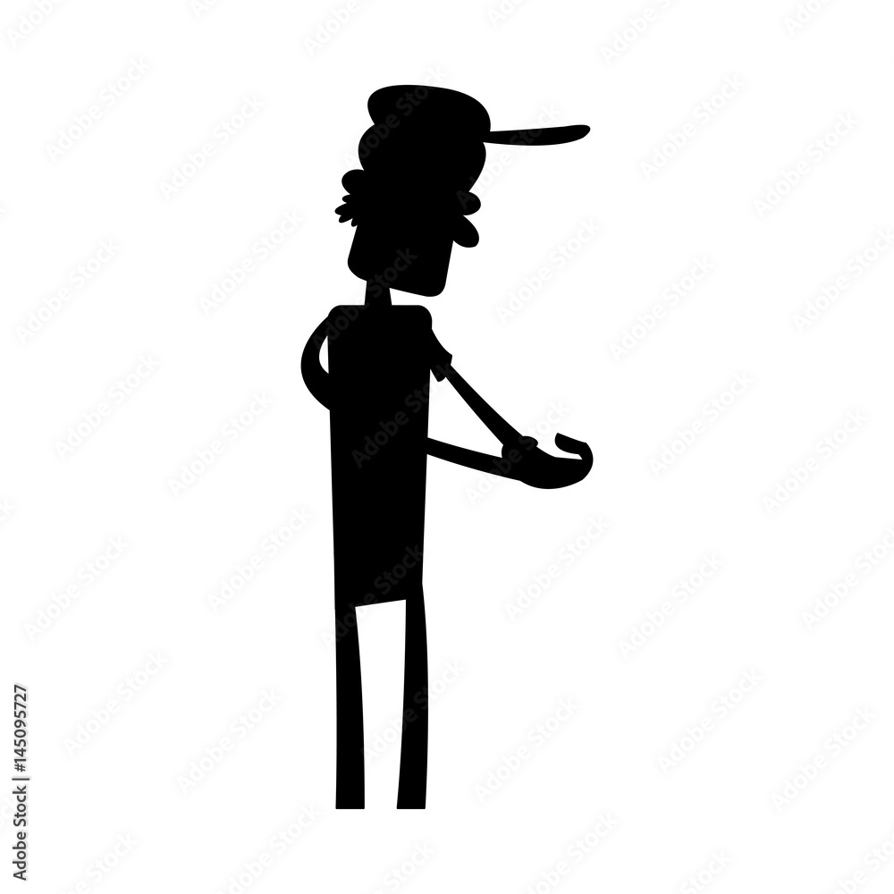 man holding cellphone cartoon icon image vector illustration design black silhouette man holding cellphone cartoon icon image vector illustration design black silhouette