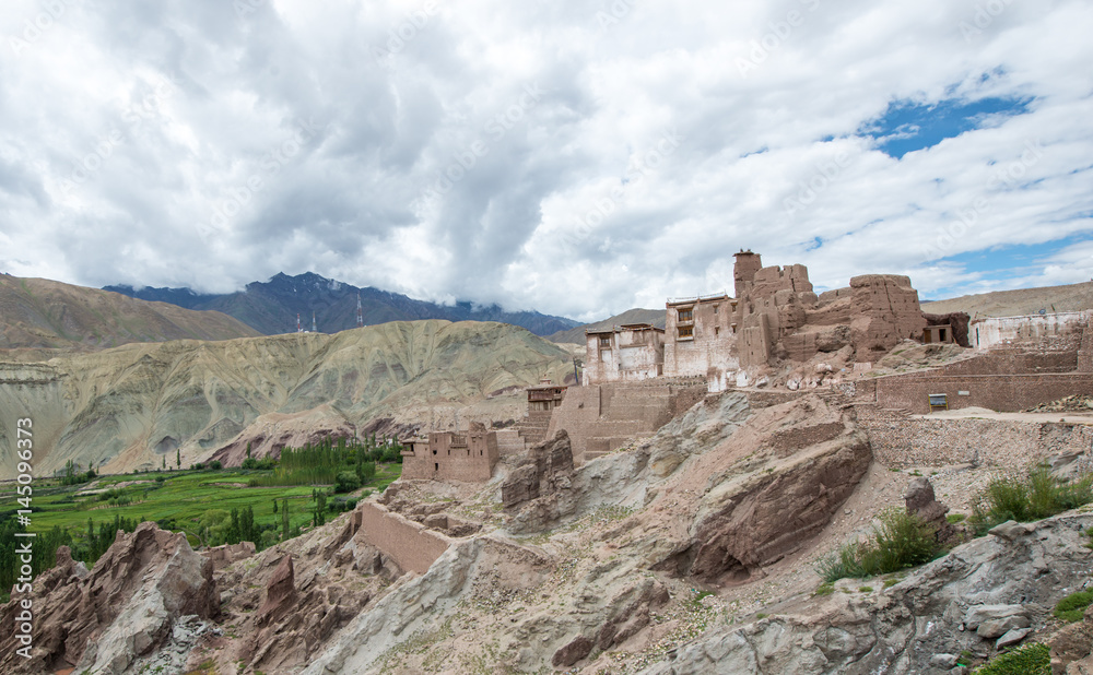 Old monastery on the mountain, Ladakh, India Old monastery on the mountain, Ladakh, India