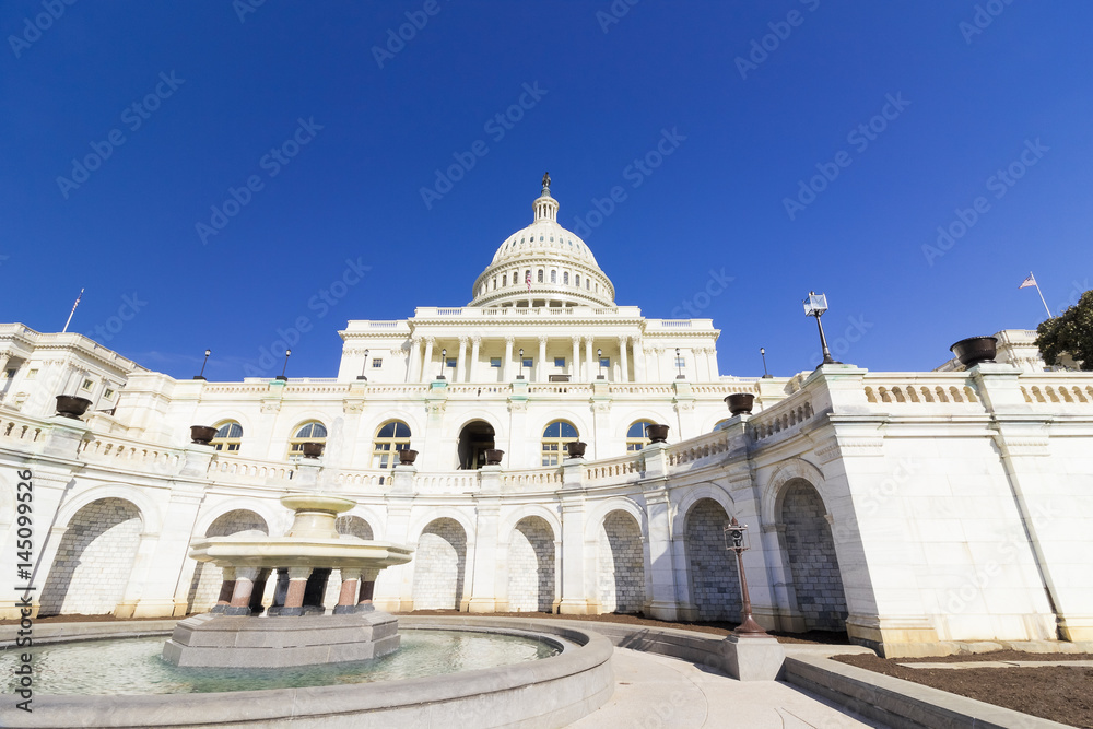 Grand view of the western-side of the United States Capitol Building, Capitol Hill, Washington DC