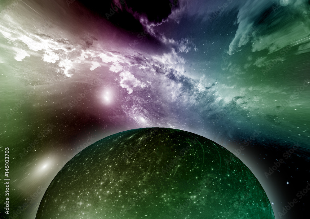 Fototapeta premium galaxy in a free space