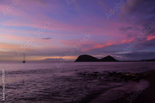 purple sunset in dominica © Joseph