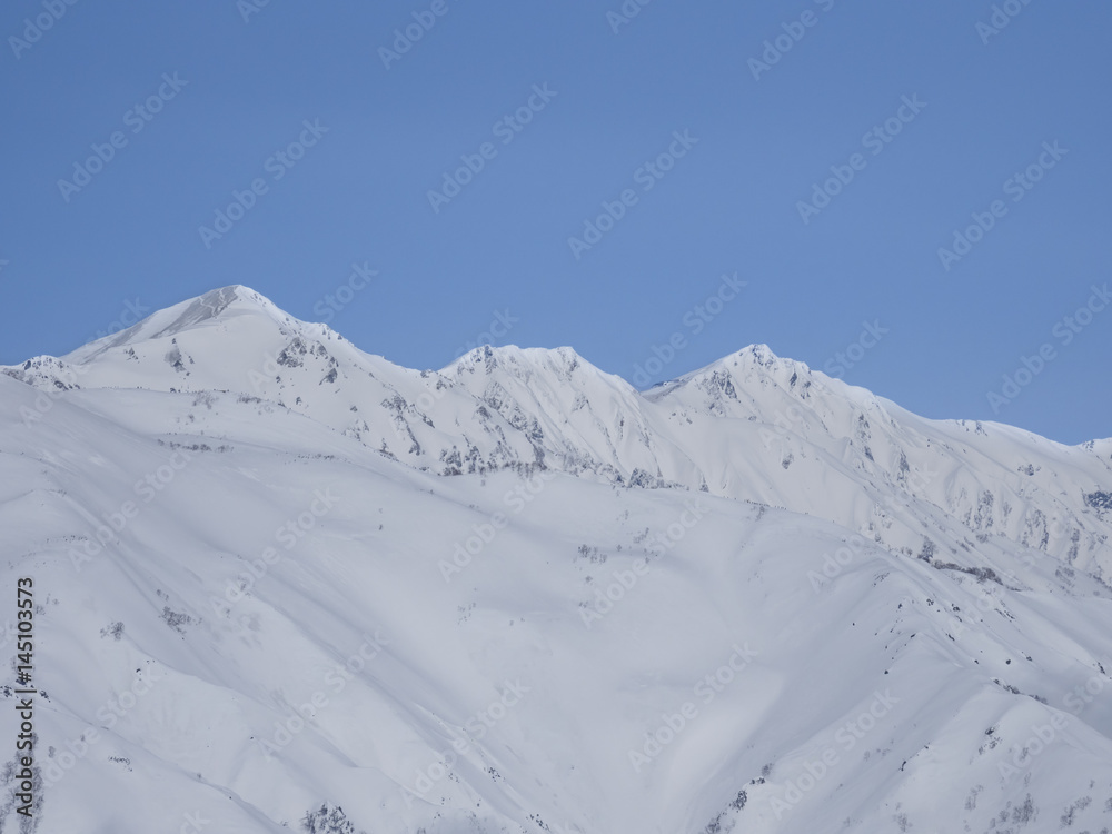 冬の白馬三山