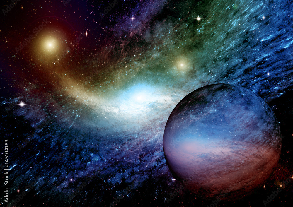 Obraz premium galaxy in a free space