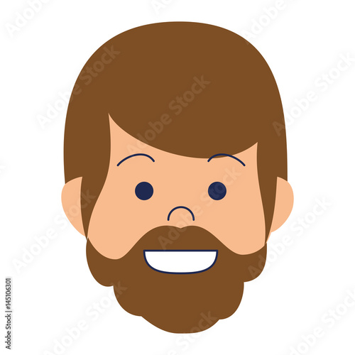 young man avatar character vector illustration design