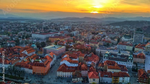 Sunset over Ljubljana, Slovenia