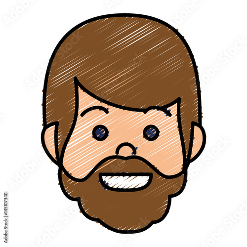 young man avatar character vector illustration design