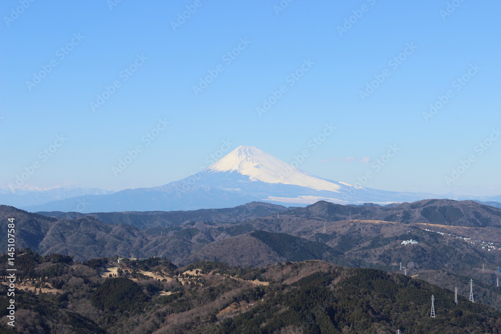 静岡県大室山からの富士山