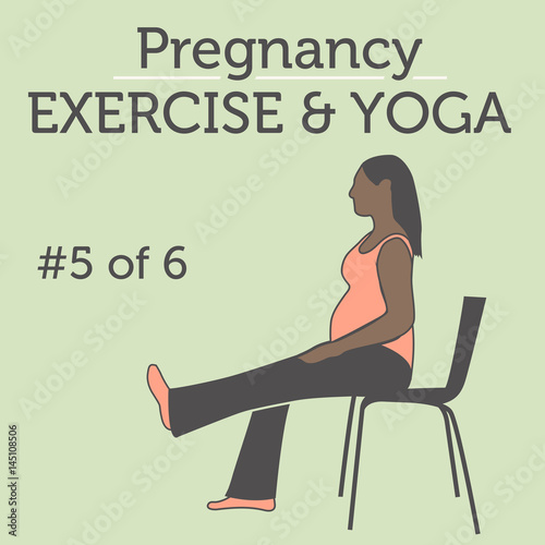 A Diverse African American Young Lady doing her Pregnancy Exercise and Yoga Workouts