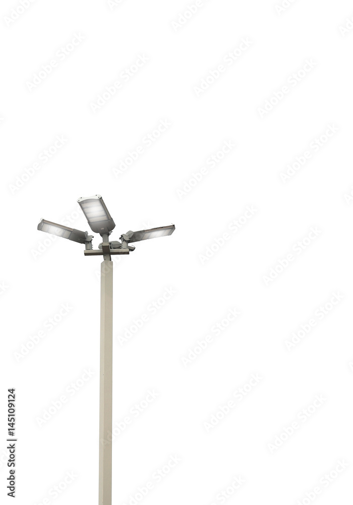 Street LED Lighting Technology On White