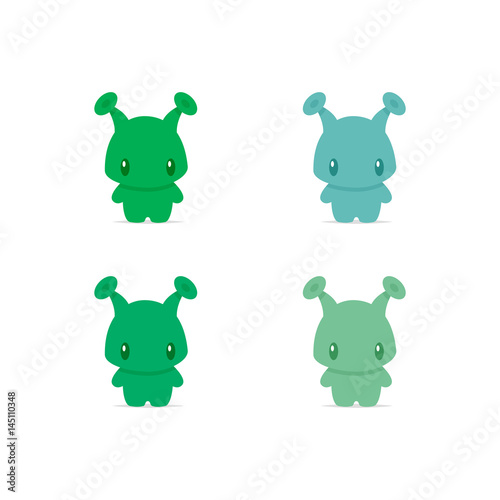Cute aliens vector