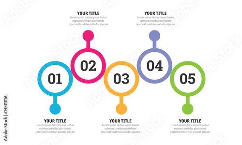 Infographic Design - Numbers & Badges Timeline