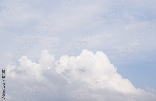 Blue sky with white clouds background in cloudy day © PhatCha