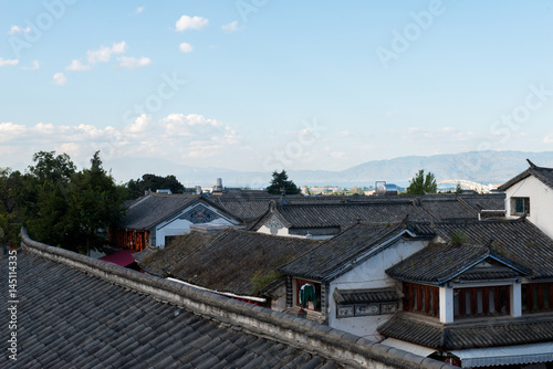 Tradition Chinese roof design at Lijiang, Yunnan province, China.