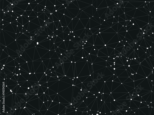 abstract dark background connecting dots star theme