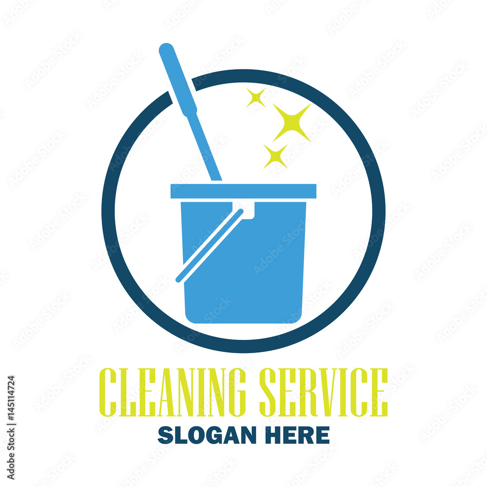 cleaning service icon with text space for your slogan / tagline, vector illustration cleaning service icon with text space for your slogan / tagline, vector illustration
