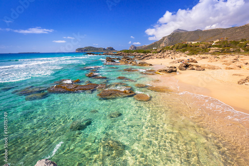 Fototapeta Naklejka Na Ścianę i Meble -  Beautiful Falassarna beach on Crete, Greece