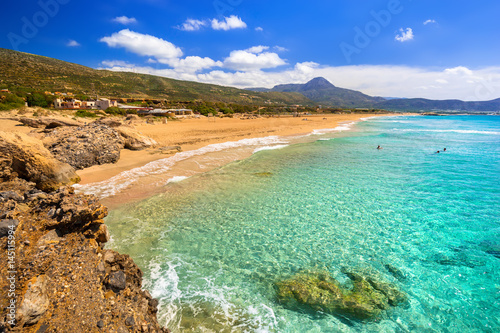 Fototapeta Naklejka Na Ścianę i Meble -  Beautiful Falassarna beach on Crete, Greece