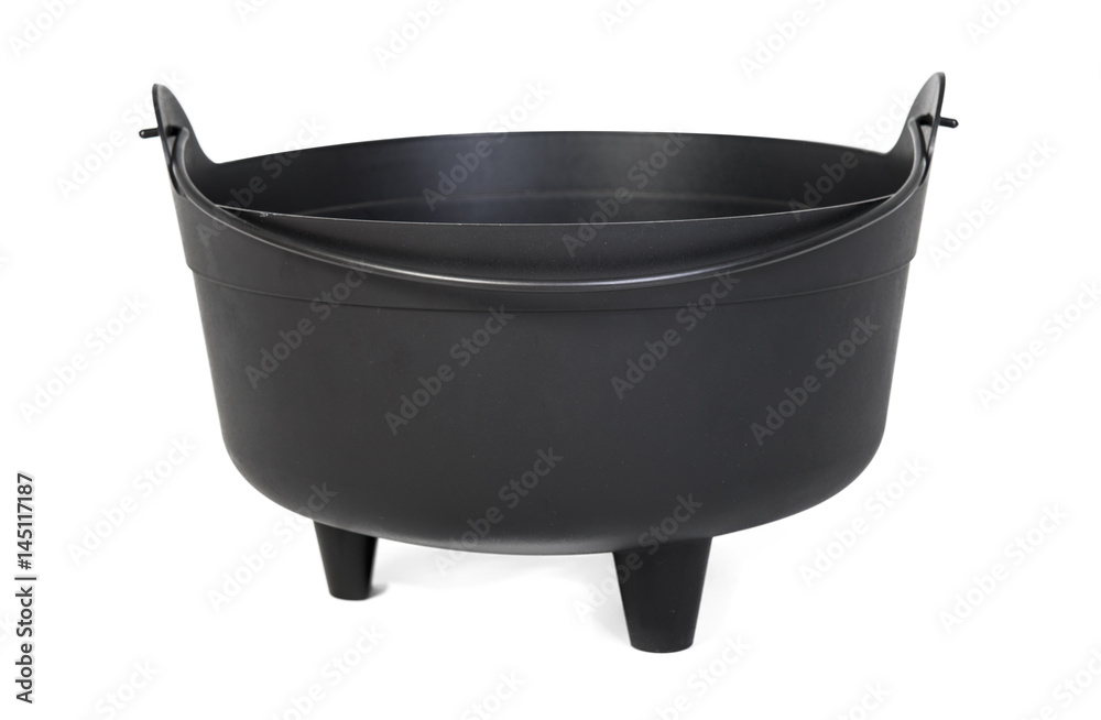 Black cauldron isolated on white Black cauldron isolated on white