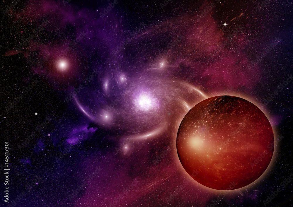 Obraz premium galaxy in a free space