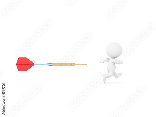 3D Character being chased by dart