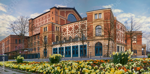 Bild auf Leinwand Big panorama of the Wagner Festival Theatre in Bayreuth, germany