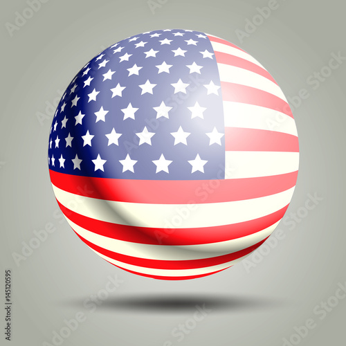 Circle flag USA