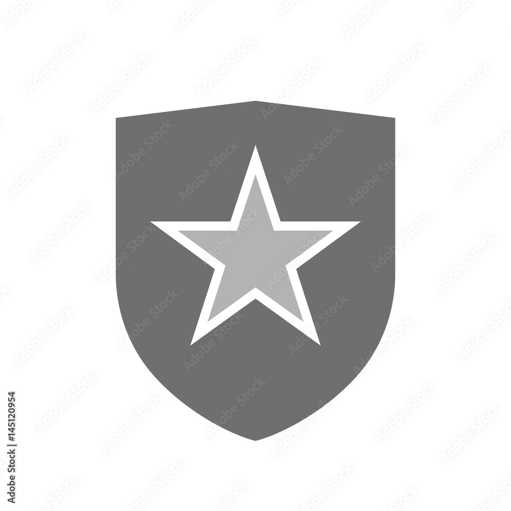Isolated shield with the red star of communism icon Isolated shield with the red star of communism icon