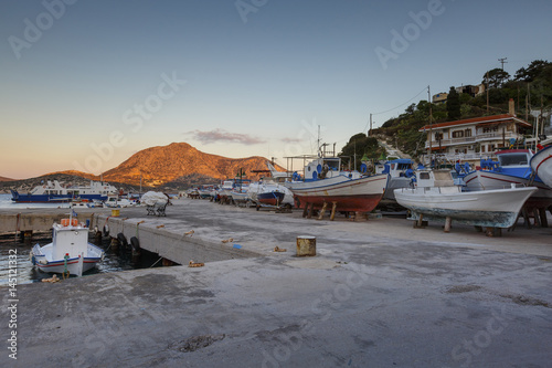The central village of Fourni island in norther Aegean, Greece.