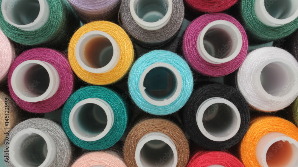 Coils with colored threads Coils with colored threads