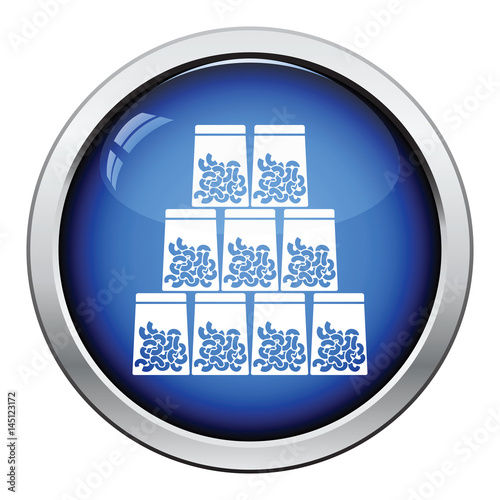Macaroni in packages icon
