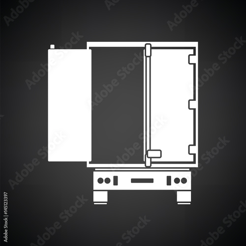 Truck trailer rear view icon